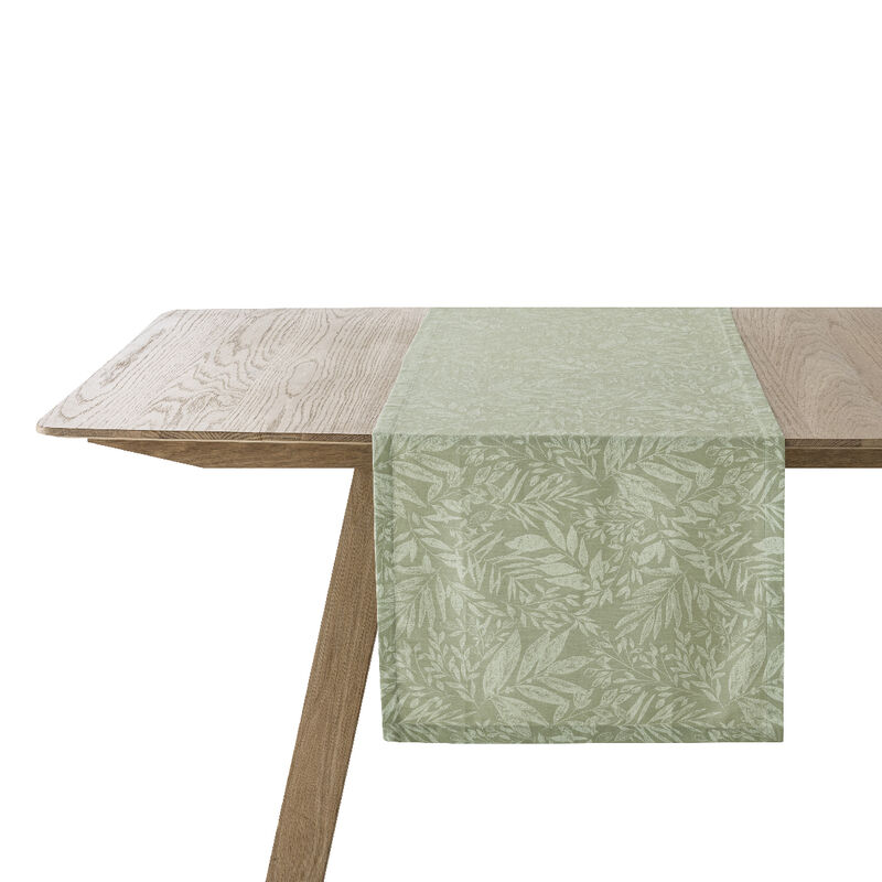 Chemin de table Charmilles Feuillage 50x150 100% coton, , hi-res